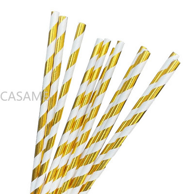 Paberkõrred Aia lillefoolium kullast ühekordselt kasutatav jook sünnipäevaks pulmadeks Deco jõulupeo restorani ürituste tarvikud