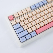 132Keys Cute Marshmallow korėjiečių klavišų dangteliai PBT dažų sublimacinis XDA profilis, skirtas MX Switch, tinka 61/64/68/87/96/104/108 klaviatūros klaviatūros dangteliai