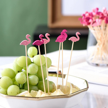 100 τμχ 12 εκ. Επιτραπέζια πάρτι μιας χρήσης Μπαστούνια για επιδόρπιο φρούτων Σουβλάκια μπαμπού Μπουφές Cupcake Διακόσμηση Προμήθειες γάμου