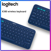 Logitech K380 ασύρματο πληκτρολόγιο Bluetooth φορητό πολλαπλών συσκευών Apple τηλέφωνο ipad υπολογιστή mac εξαιρετικά λεπτό πληκτρολόγιο σίγασης