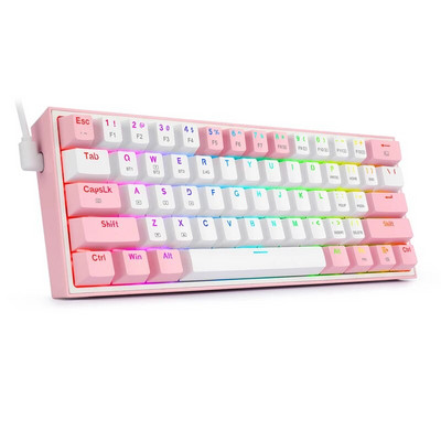 Redragon K616 Pro TKL belaidė RGB mechaninė klaviatūra 5.0 BT / 2.4 Ghz / laidinė trijų režimų 60 % Bluetooth klaviatūra linijinis raudonas jungiklis