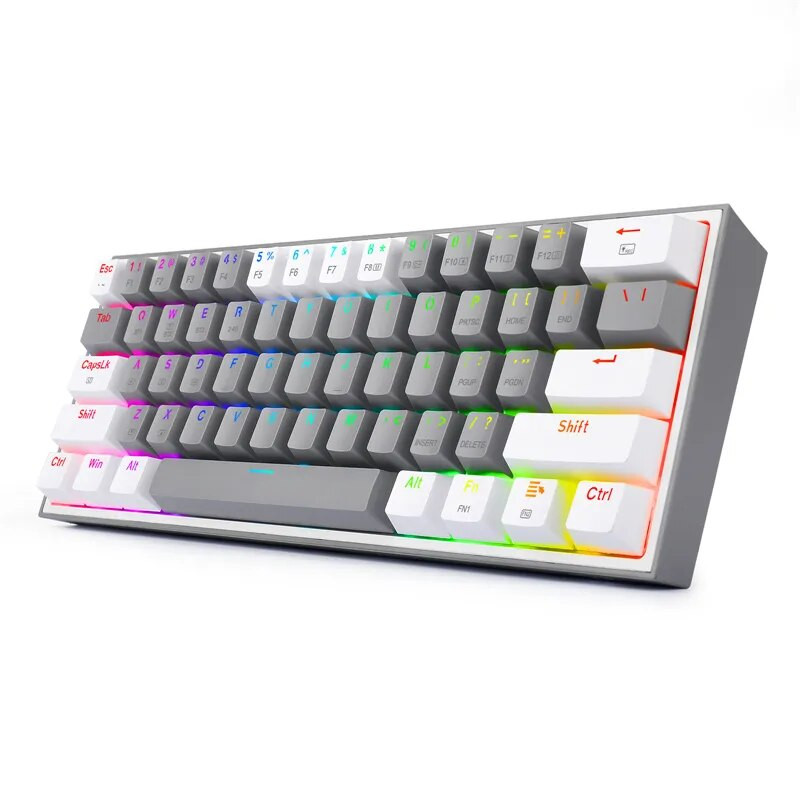 Redragon K616 Pro TKL belaidė RGB mechaninė klaviatūra 5.0 BT / 2.4 Ghz / laidinė trijų režimų 60 % Bluetooth klaviatūra linijinis raudonas jungiklis