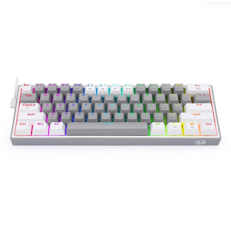 Redragon K616 Pro TKL belaidė RGB mechaninė klaviatūra 5.0 BT / 2.4 Ghz / laidinė trijų režimų 60 % Bluetooth klaviatūra linijinis raudonas jungiklis