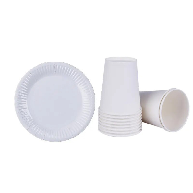 Μαύρα Κόκκινα Χάρτινα Πιάτα Μιας Χρήσης Κέικ Κύπελλο DIY Διακόσμηση για Παιδιά Διακόσμηση πάρτι γενεθλίων Επιτραπέζια σκεύη για ντους γάμου