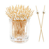 Σουβλάκι με φρούτα μπαμπού πιρούνι φρούτων κοκτέιλ μιας χρήσης διακοσμητικά σουβλάκια μπαμπού πολύχρωμα δημιουργικά σουβλάκια σουβλάκια ψησίματος κέικ