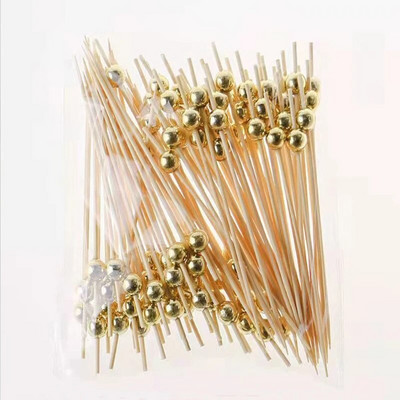 Σουβλάκι με φρούτα μπαμπού πιρούνι φρούτων κοκτέιλ μιας χρήσης διακοσμητικά σουβλάκια μπαμπού πολύχρωμα δημιουργικά σουβλάκια σουβλάκια ψησίματος κέικ