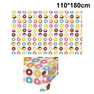 Spurgos Lėkštės Vakarėliams Stalo reikmenys Servetėlės Spurgos Staltiesė Spurgos Gimtadienio vakarėliui Kūdikių dušo dekoracijos