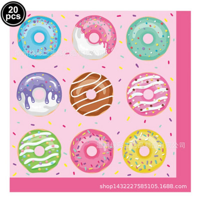 Spurgos Lėkštės Vakarėliams Stalo reikmenys Servetėlės Spurgos Staltiesė Spurgos Gimtadienio vakarėliui Kūdikių dušo dekoracijos