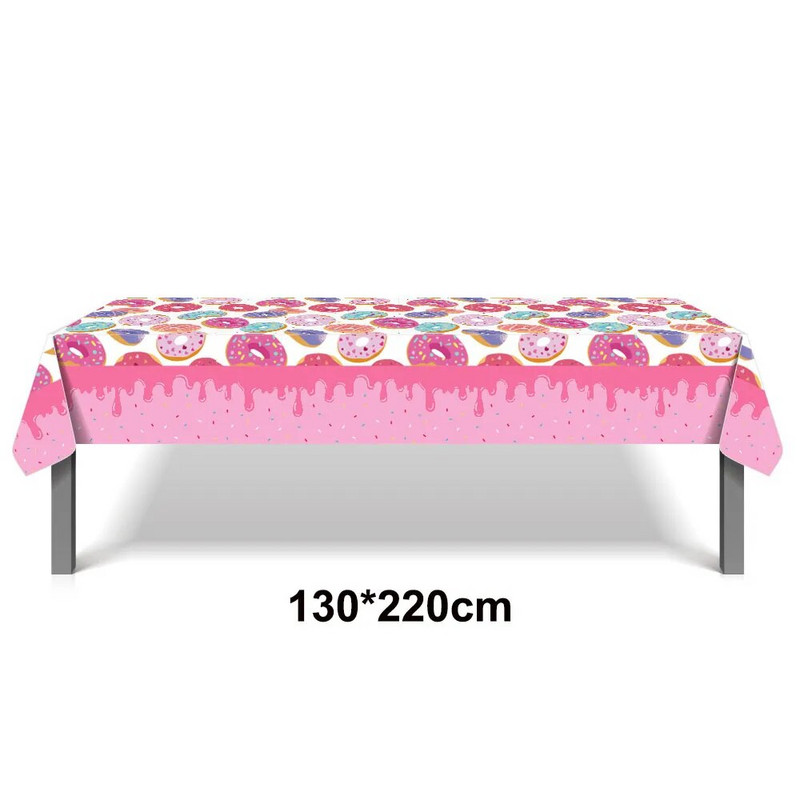 Spurgos Lėkštės Vakarėliams Stalo reikmenys Servetėlės Spurgos Staltiesė Spurgos Gimtadienio vakarėliui Kūdikių dušo dekoracijos