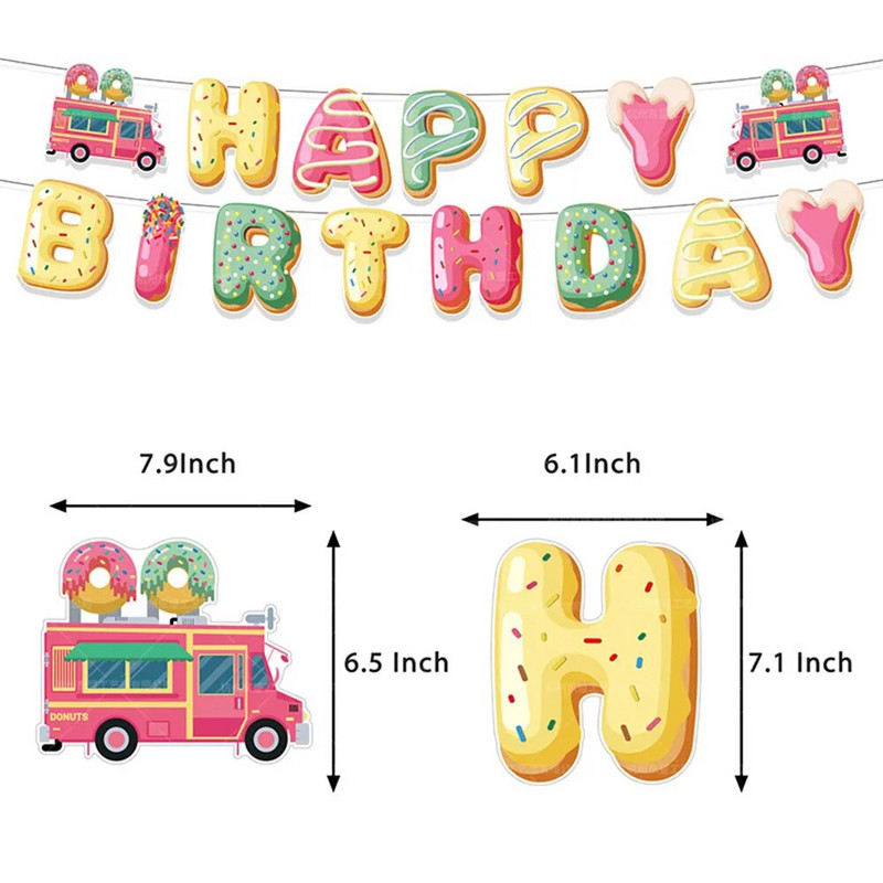 Spurgos Lėkštės Vakarėliams Stalo reikmenys Servetėlės Spurgos Staltiesė Spurgos Gimtadienio vakarėliui Kūdikių dušo dekoracijos