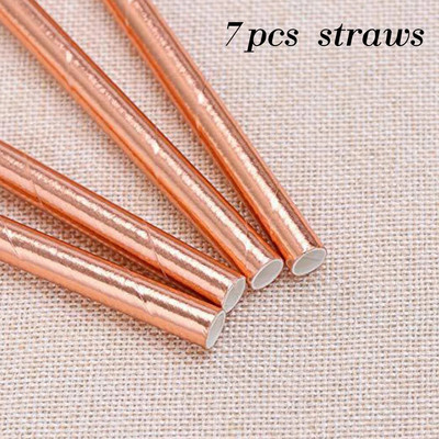 Ροζ χρυσό Κιτ σερβίτσιο για πάρτι Τραπέζι Πανί Μαχαίρι Πιρούνι Κουτάλι Χαρτί Πιάτα Κύπελλο Καλαμάκια Ντους μωρού Γάμος Διακόσμηση πάρτι γενεθλίων