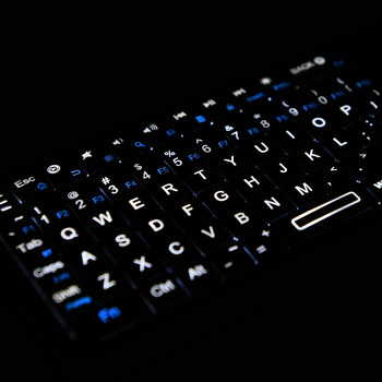 Мини Bluetooth клавиатура Rii K06, безжична клавиатура с подсветка 2,4 GHz с IR обучаващ тъчпад Android TV Box， Mac, лаптоп, Windows
