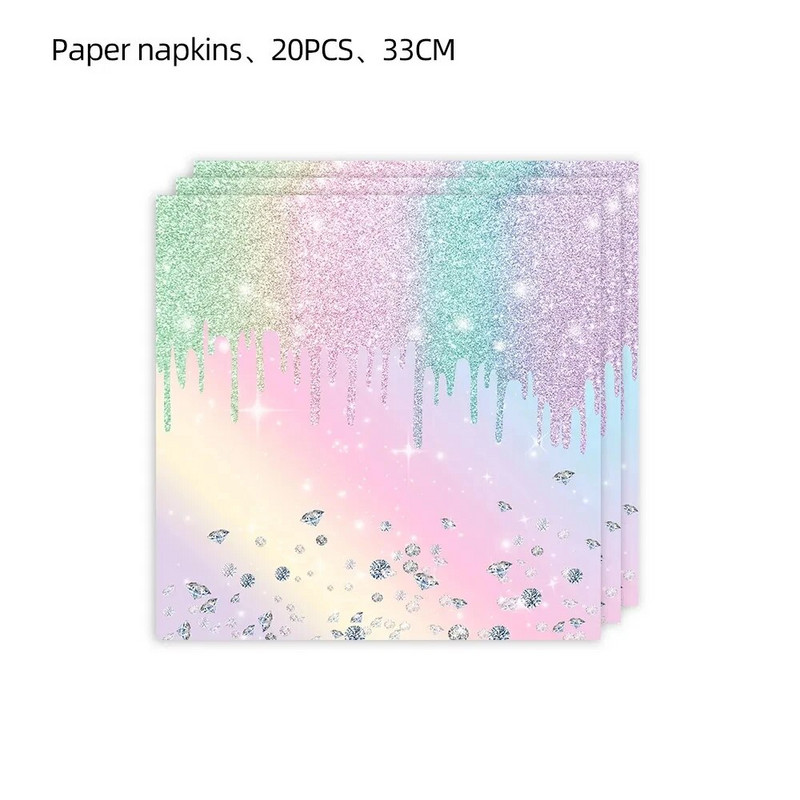 Προμήθειες γάμου με μοτίβο διαμαντιών Macaron Επιτραπέζια σκεύη μιας χρήσης Χαρτί πιάτο φλιτζάνι χαρτοπετσέτα για ενήλικες γυναίκες, προμήθειες γενεθλίων