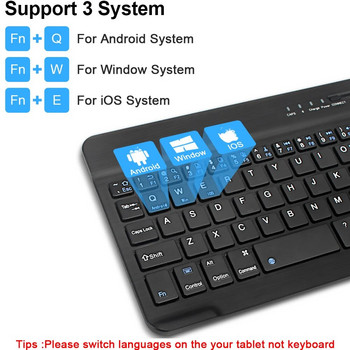 Μίνι πληκτρολόγιο ασύρματου πληκτρολογίου Bluetooth για φορητό υπολογιστή Tablet τηλέφωνο Ipad Επαναφορτιζόμενο πληκτρολόγιο παιχνιδιού για Android iOS Windows