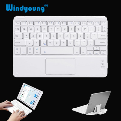 Touch Bluetooth billentyűzet Android táblagéphez Vezeték nélküli Bluetooth billentyűzet érintőpaddal iPad PC számítógéphez Samsung Tab Tablet