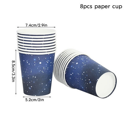 Σετ επιτραπέζια σκεύη μιας χρήσης με θέμα Starry Sky Διακόσμηση για πάρτι γενεθλίων Outer Space Star Plate Cup Τραπεζομάντιλο Βρεφικό ντους