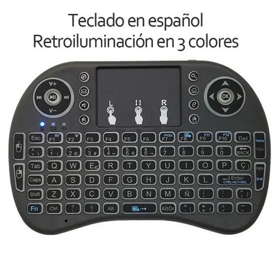 Ασύρματο πληκτρολόγιο μίνι οπίσθιου φωτισμού Αγγλικά Ρωσικά Ισπανικά 2.4G Air Mouse Τηλεχειριστήριο αφής για Android TV Box Ψηφιακός υπολογιστής I8