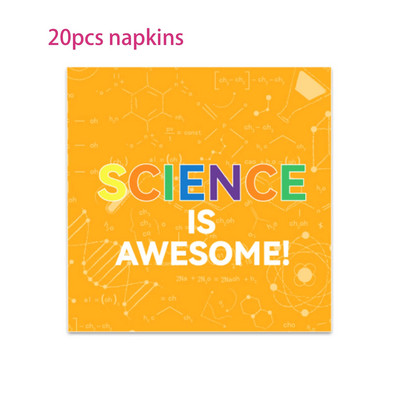 Επιστήμονας κινουμένων σχεδίων LOVE Science DNA Chemical Party Σετ σερβίτσια μιας χρήσης Πιάτα γενεθλίων Χαρτοπετσέτες Φλιτζάνια Baby Shower Party Decor