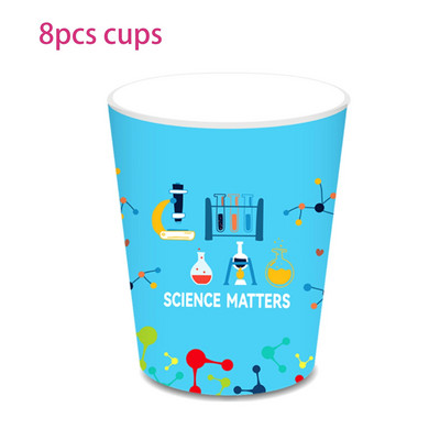 Επιστήμονας κινουμένων σχεδίων LOVE Science DNA Chemical Party Σετ σερβίτσια μιας χρήσης Πιάτα γενεθλίων Χαρτοπετσέτες Φλιτζάνια Baby Shower Party Decor