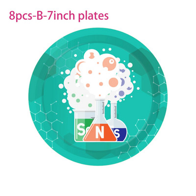 Επιστήμονας κινουμένων σχεδίων LOVE Science DNA Chemical Party Σετ σερβίτσια μιας χρήσης Πιάτα γενεθλίων Χαρτοπετσέτες Φλιτζάνια Baby Shower Party Decor
