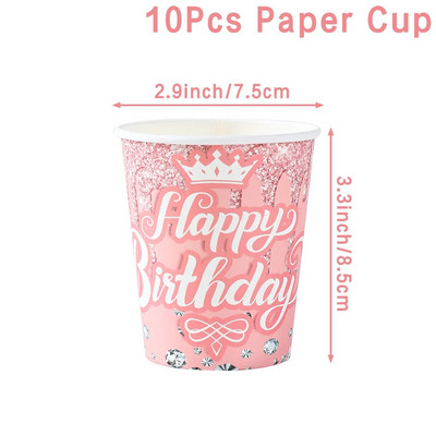 Birthday Rose Gold Επιτραπέζια μιας χρήσης Διακόσμηση για πάρτι γενεθλίων Παιδικό ντους μωρού 1ο κορίτσι Γενέθλια 30 40 50 Προμήθειες για πάρτι