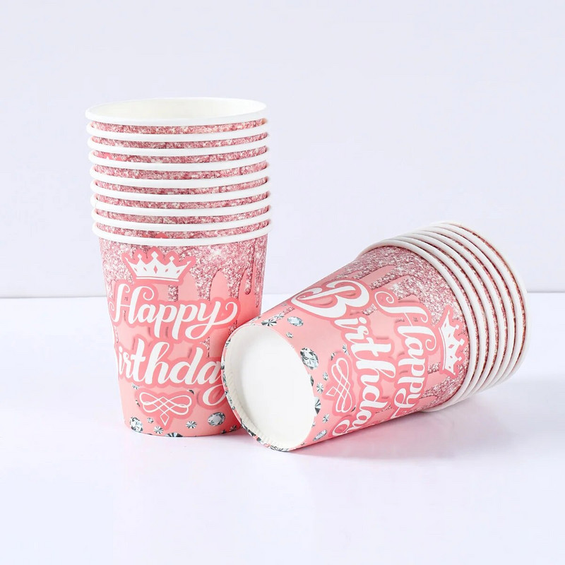 Birthday Rose Gold Επιτραπέζια μιας χρήσης Διακόσμηση για πάρτι γενεθλίων Παιδικό ντους μωρού 1ο κορίτσι Γενέθλια 30 40 50 Προμήθειες για πάρτι