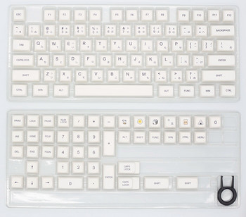 1 комплект шапки за ключове с тема мляко за MX Switch Механична клавиатура PBT Dye Subbed Bee Японски минималистични бели клавишни капачки XDA