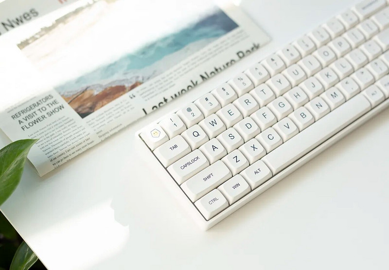 1 Σετ Κλειδιά με θέμα Milk για μηχανικό πληκτρολόγιο MX Switch PBT Dye Subbed Bee Japanese Minimalist White Keycaps XDA
