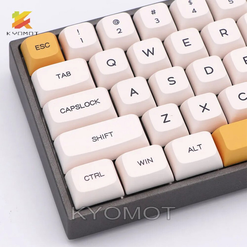 KYOMOT White Honey Milk 140 Key Caps Κορεατικά Ρωσικά PBT XDA Προφίλ Πλήκτρα για Cherry MX Switch IKBC Ducky Mechanical Keyboard
