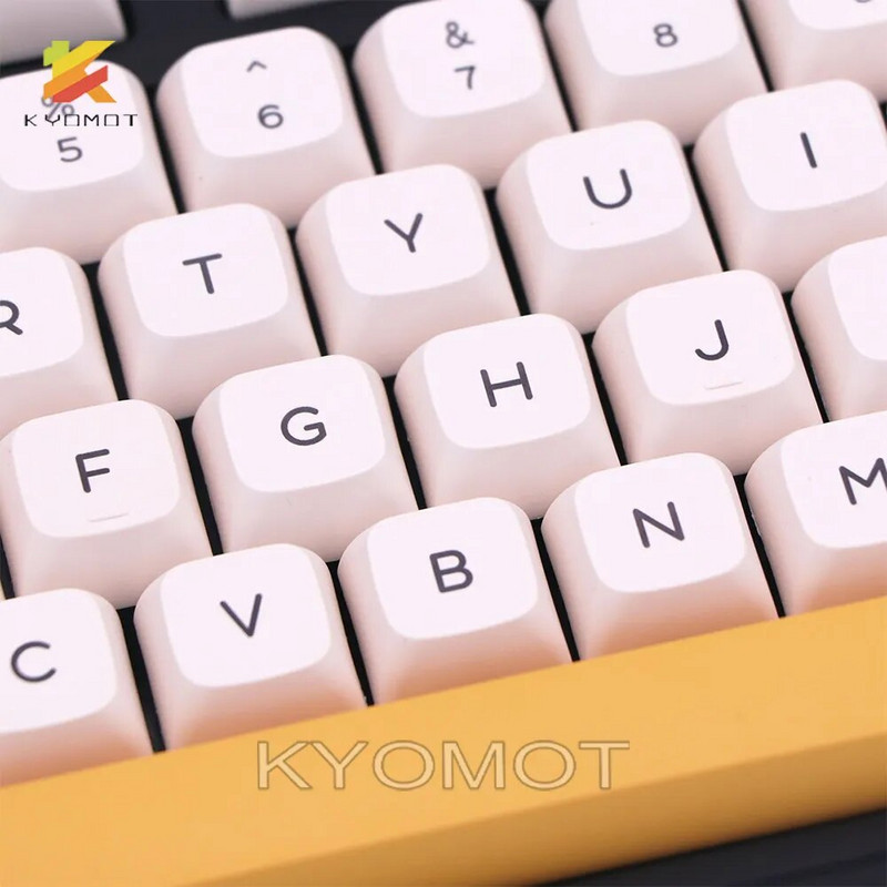 KYOMOT White Honey Milk 140 Key Caps Κορεατικά Ρωσικά PBT XDA Προφίλ Πλήκτρα για Cherry MX Switch IKBC Ducky Mechanical Keyboard