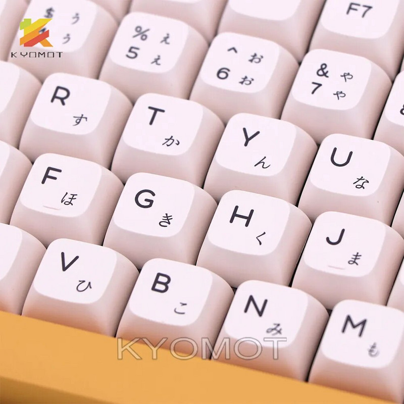 KYOMOT White Honey Milk 140 Key Caps Κορεατικά Ρωσικά PBT XDA Προφίλ Πλήκτρα για Cherry MX Switch IKBC Ducky Mechanical Keyboard