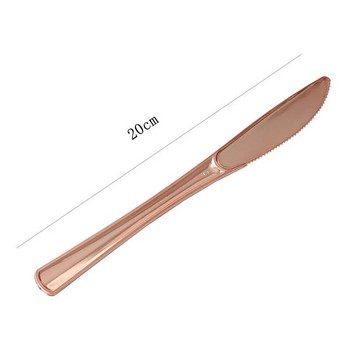 Επιτραπέζια σκεύη μιας χρήσης χρυσό μαχαίρι και πιρούνι κουτάλι σερβίτσιο γενεθλίων ασημένιο ροζ χρυσό προμήθειες για πάρτι μαχαίρι φρούτων κουτάλι επιδόρπιο