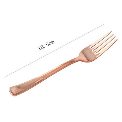 Επιτραπέζια σκεύη μιας χρήσης χρυσό μαχαίρι και πιρούνι κουτάλι σερβίτσιο γενεθλίων ασημένιο ροζ χρυσό προμήθειες για πάρτι μαχαίρι φρούτων κουτάλι επιδόρπιο