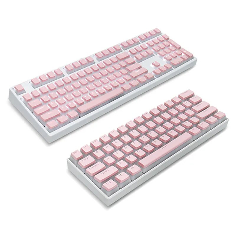 Μηχανικό πληκτρολόγιο 129 πλήκτρων Πλήκτρα πουτίγκας PBT Διχρωμία Χύτευση έγχυσης OEM Χαρακτήρα Ημιδιαφανές κάλυμμα πληκτρολογίου για όλα τα πληκτρολόγια
