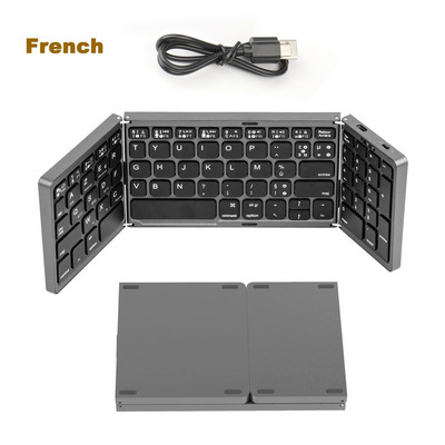 Μίνι πτυσσόμενο πληκτρολόγιο Λεπτό ασύρματο αναδιπλούμενο πληκτρολόγιο αριθμών BT για Mac Φορητός υπολογιστής Windows Tablet Light-Handy συμβατό με Bluetooth