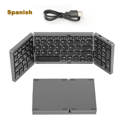 Μίνι πτυσσόμενο πληκτρολόγιο Λεπτό ασύρματο αναδιπλούμενο πληκτρολόγιο αριθμών BT για Mac Φορητός υπολογιστής Windows Tablet Light-Handy συμβατό με Bluetooth