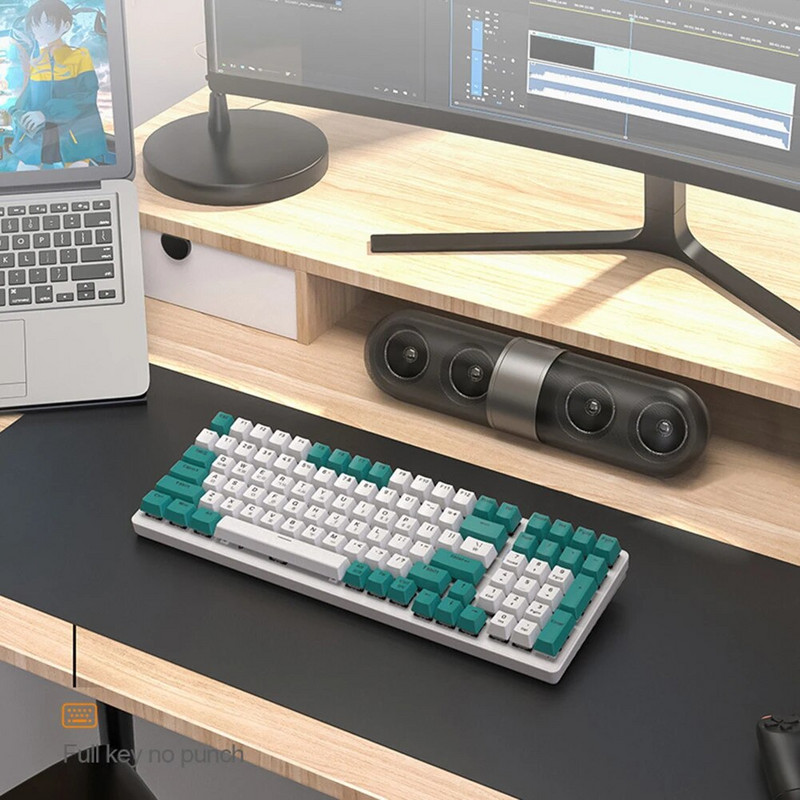 Korean K96 Mechanical Gaming Keyboard Ασύρματο ενσύρματο πληκτρολόγιο Συμβατό με Bluetooth Πληκτρολόγιο παίκτη 100 πλήκτρων K6 Personalized Keycap