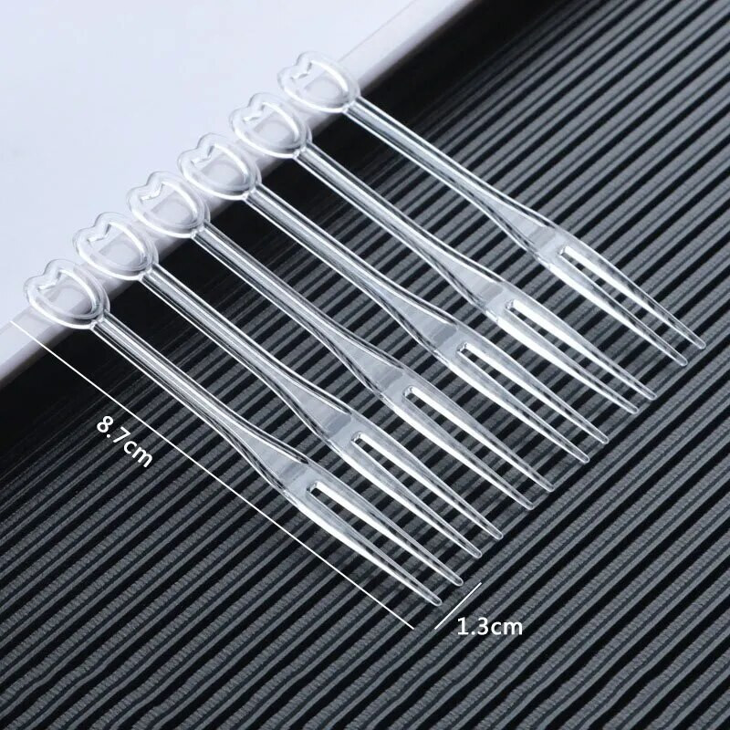 (100τμχ) Διαφανής Ανεξάρτητη Συσκευασία Μίας Χρήσης για Οικιακά Πλαστικά Σουβλάκια Φρούτων με Μικρά Πιρούνια