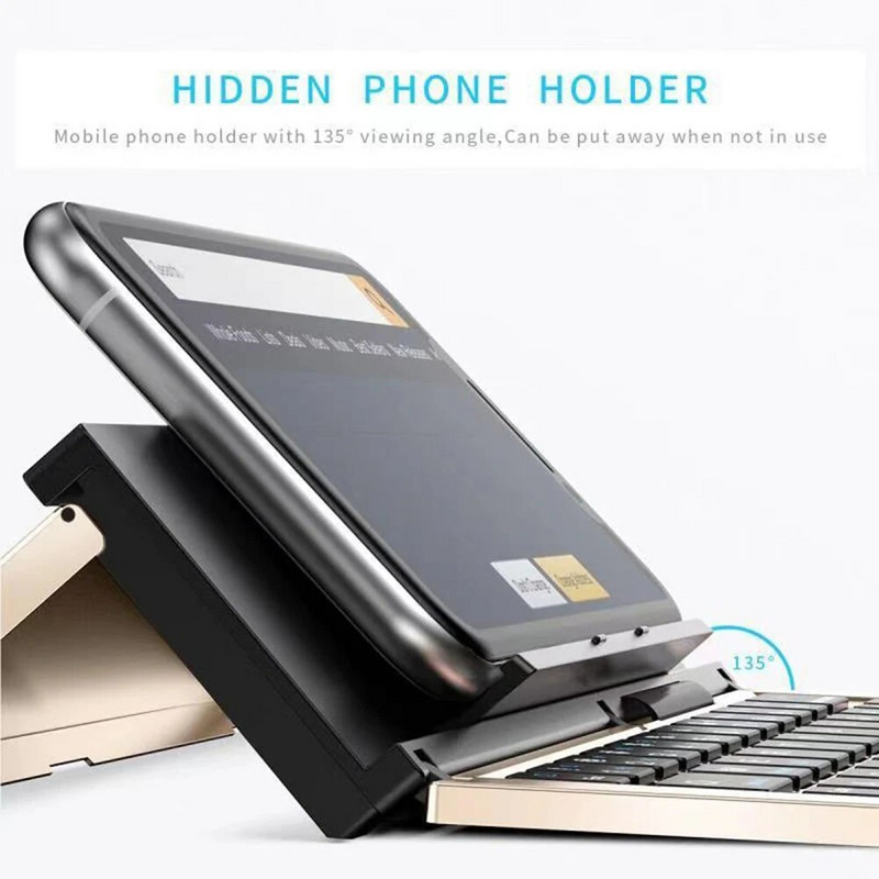 Ασύρματο πτυσσόμενο πληκτρολόγιο BT 5.1 Αριθμητικό πληκτρολόγιο για IOS Android Windows για Ipad Φορητό μίνι ψηφιακό πληκτρολόγιο