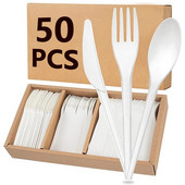 50/30/20/10 τεμ Σετ μαχαιριού πιρούνι σερβίτσιο από φυσικό καλαμπόκι μίας χρήσης Επιδόρπιο κέικ Κουτάλι Σκεύη για πάρτι γάμου