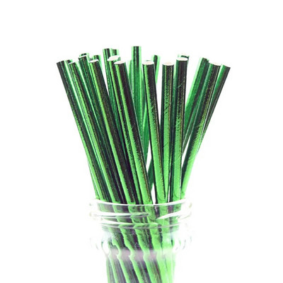 25 τμχ/παρτίδα Γυαλιστερά μωβ χάρτινα καλαμάκια μεταλλικά χρυσά Καλαμάκια πόσης μιας χρήσης Chevron για παιδιά Γενέθλια Διακόσμηση γάμου DIY