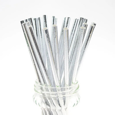 25 τμχ/παρτίδα Γυαλιστερά μωβ χάρτινα καλαμάκια μεταλλικά χρυσά Καλαμάκια πόσης μιας χρήσης Chevron για παιδιά Γενέθλια Διακόσμηση γάμου DIY