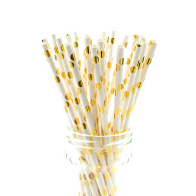 25 τμχ/παρτίδα Γυαλιστερά μωβ χάρτινα καλαμάκια μεταλλικά χρυσά Καλαμάκια πόσης μιας χρήσης Chevron για παιδιά Γενέθλια Διακόσμηση γάμου DIY