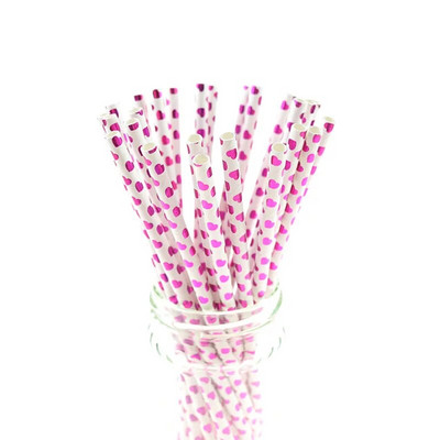 25 τμχ/παρτίδα Γυαλιστερά μωβ χάρτινα καλαμάκια μεταλλικά χρυσά Καλαμάκια πόσης μιας χρήσης Chevron για παιδιά Γενέθλια Διακόσμηση γάμου DIY