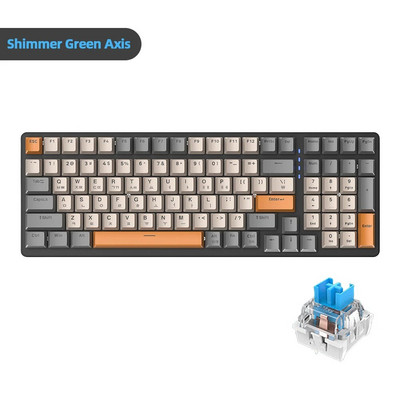 K6 Μηχανικό ασύρματο πληκτρολόγιο Bluetooth Πληκτρολόγιο παιχνιδιών 100 πλήκτρων 2.4G 3 λειτουργιών Πληκτρολόγιο παίκτη Κόκκινο/Μπλε διακόπτης Αξεσουάρ παιχνιδιού