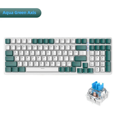 K6 Μηχανικό ασύρματο πληκτρολόγιο Bluetooth Πληκτρολόγιο παιχνιδιών 100 πλήκτρων 2.4G 3 λειτουργιών Πληκτρολόγιο παίκτη Κόκκινο/Μπλε διακόπτης Αξεσουάρ παιχνιδιού