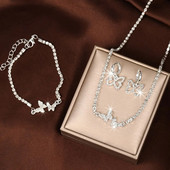 Μοντέρνα και μοντέρνα σκουλαρίκια Κολιέ Βραχιόλια Κρεμαστό κόσμημα πεταλούδα Σετ κοσμήματα Γυναικεία δώρα γάμου Αξεσουάρ μόδας