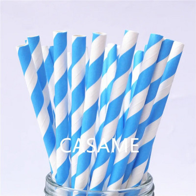 25 τμχ έγχρωμα χάρτινα καλαμάκια πάρτι προμήθεια πολύχρωμο ανάμεικτο χαρτί καλαμάκι Παιδικό πάρτι γενεθλίων Διακοσμήσεις γάμου Χαρτί καλαμάκια πόσιμου