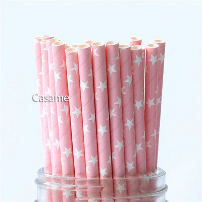 25 τμχ έγχρωμα χάρτινα καλαμάκια πάρτι προμήθεια πολύχρωμο ανάμεικτο χαρτί καλαμάκι Παιδικό πάρτι γενεθλίων Διακοσμήσεις γάμου Χαρτί καλαμάκια πόσιμου