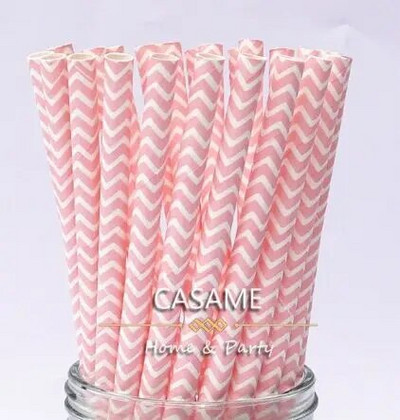 25 τμχ έγχρωμα χάρτινα καλαμάκια πάρτι προμήθεια πολύχρωμο ανάμεικτο χαρτί καλαμάκι Παιδικό πάρτι γενεθλίων Διακοσμήσεις γάμου Χαρτί καλαμάκια πόσιμου